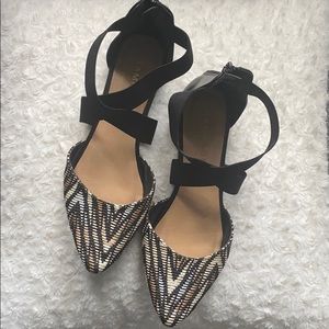 Rampage flats with ankle straps, size 6.5